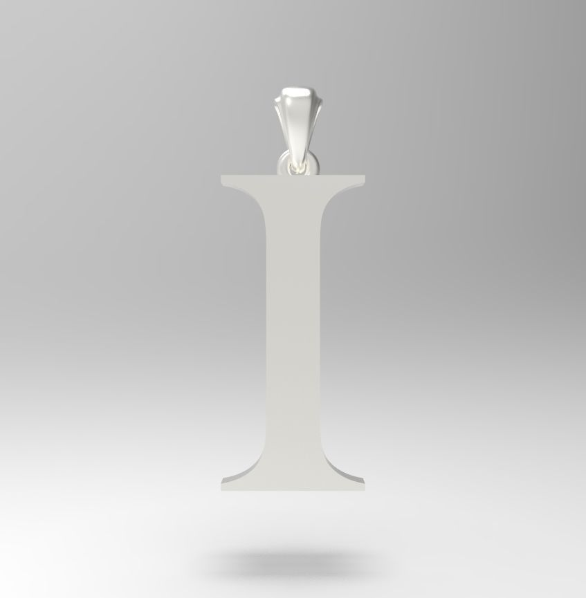 Alphabet Latin I 3D print model_2