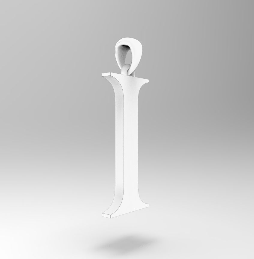 Alphabet Latin I 3D print model_24