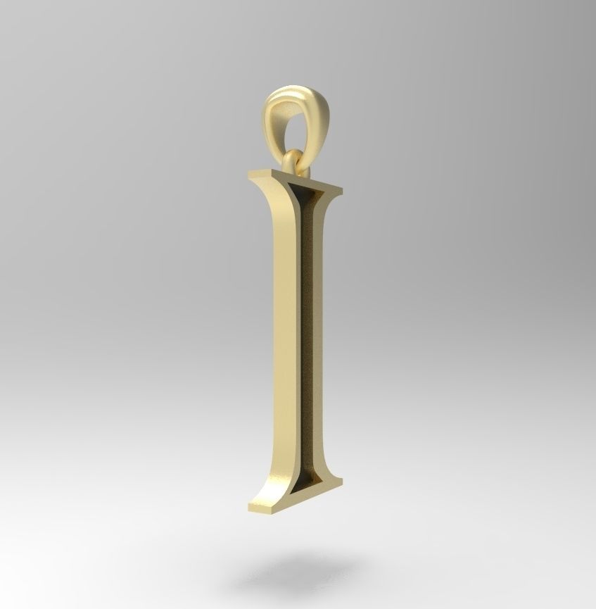 Alphabet Latin I 3D print model_17