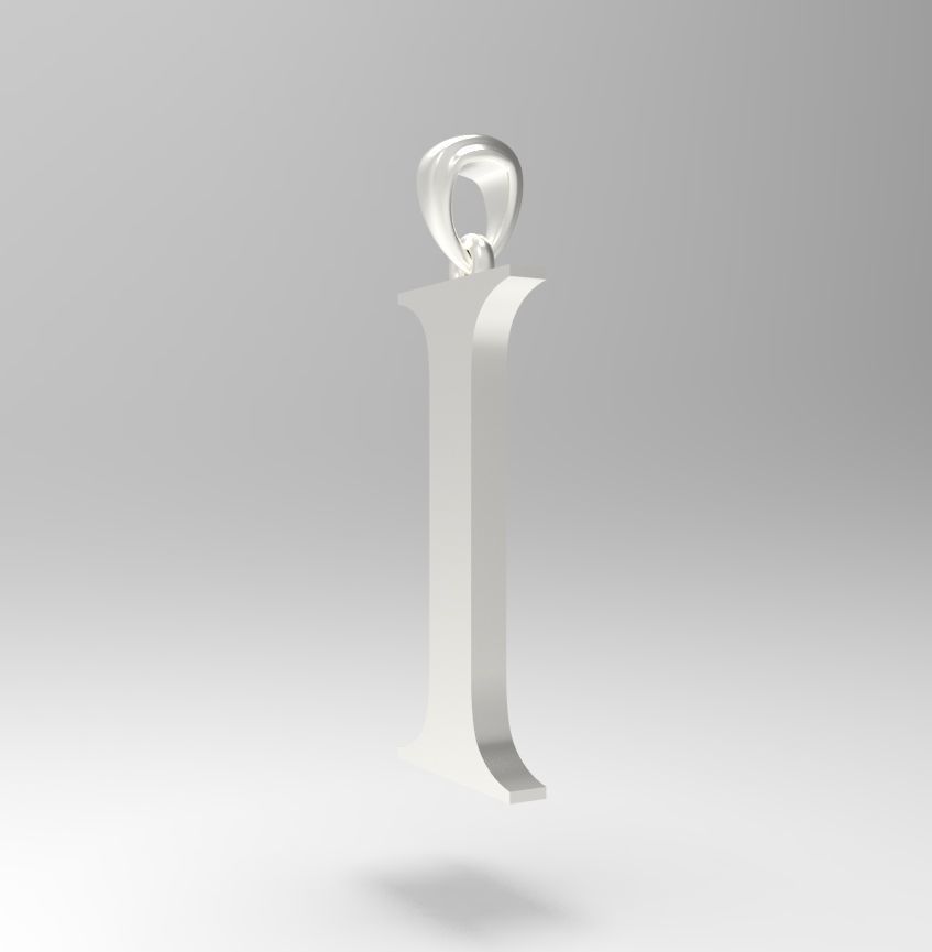 Alphabet Latin I 3D print model_12