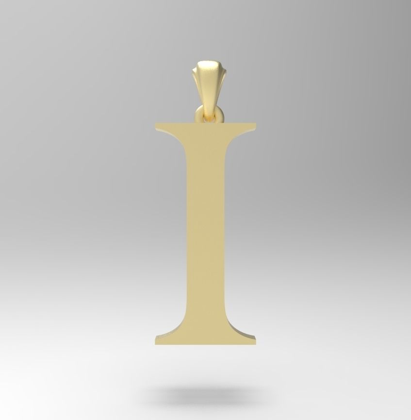 Alphabet Latin I 3D print model_1