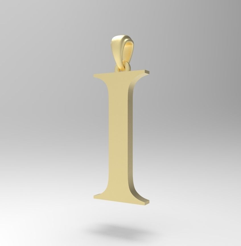 Alphabet Latin I 3D print model_8