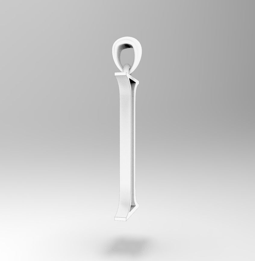 Alphabet Latin I 3D print model_13