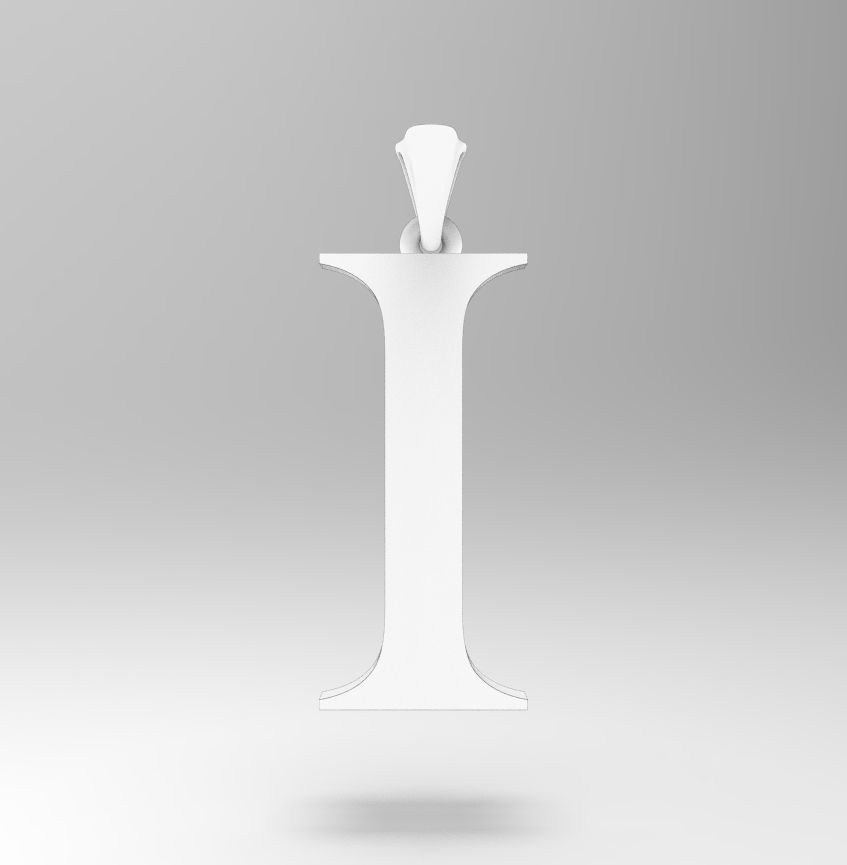 Alphabet Latin I 3D print model_3