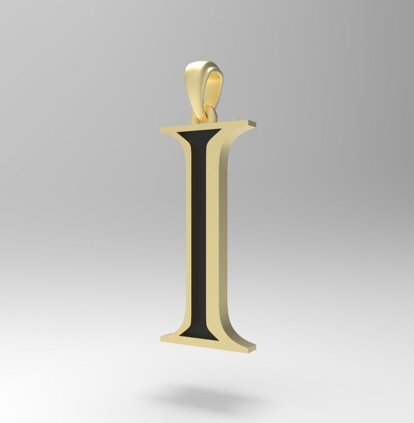 Alphabet Latin I 3D print model_25