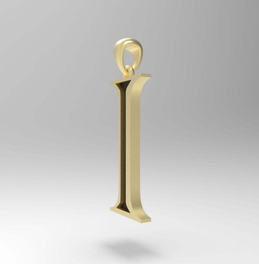 Alphabet Latin I 3D print model_27