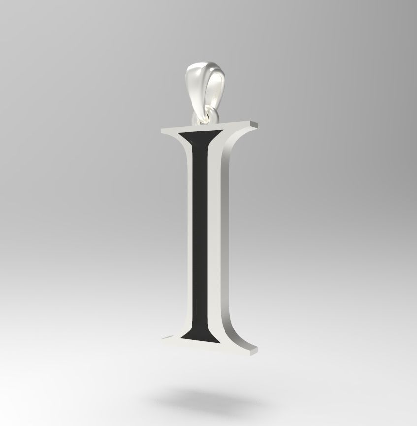 Alphabet Latin I 3D print model_26