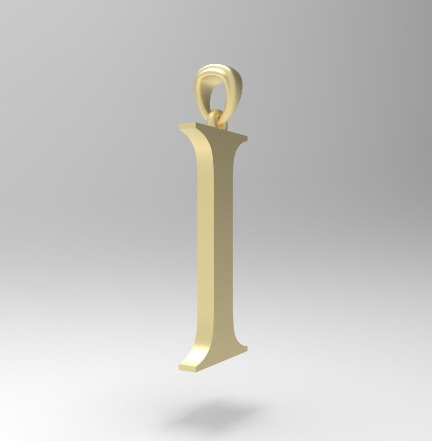 Alphabet Latin I 3D print model_4