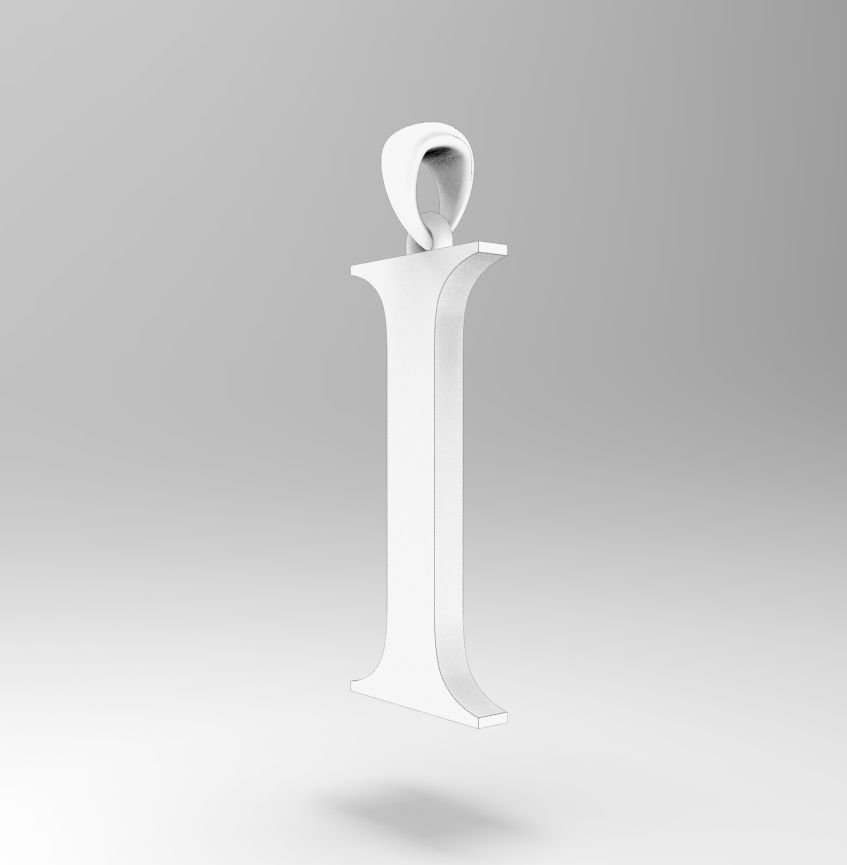 Alphabet Latin I 3D print model_10