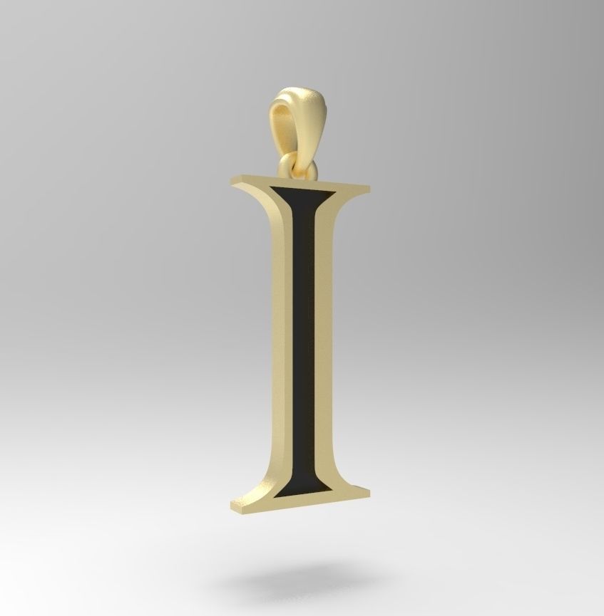 Alphabet Latin I 3D print model_20