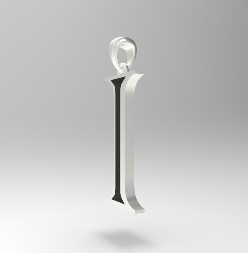 Alphabet Latin I 3D print model_28