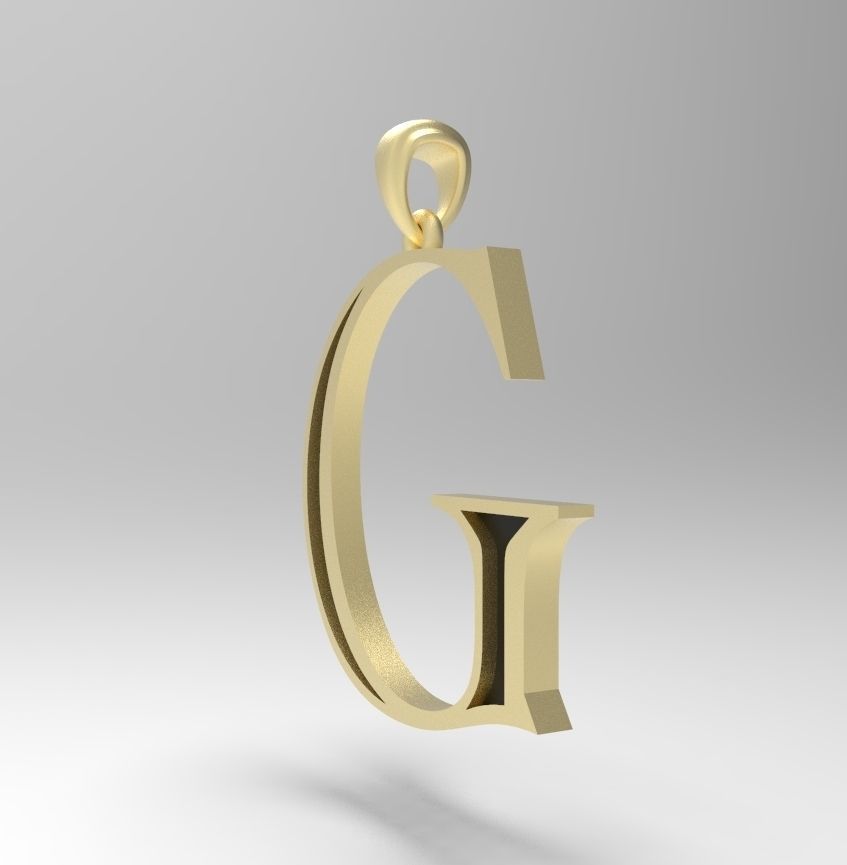 Alphabet Latin G 3D print model_27