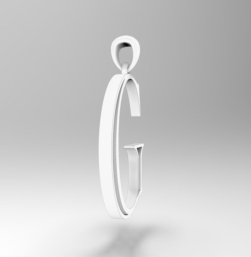 Alphabet Latin G 3D print model_13