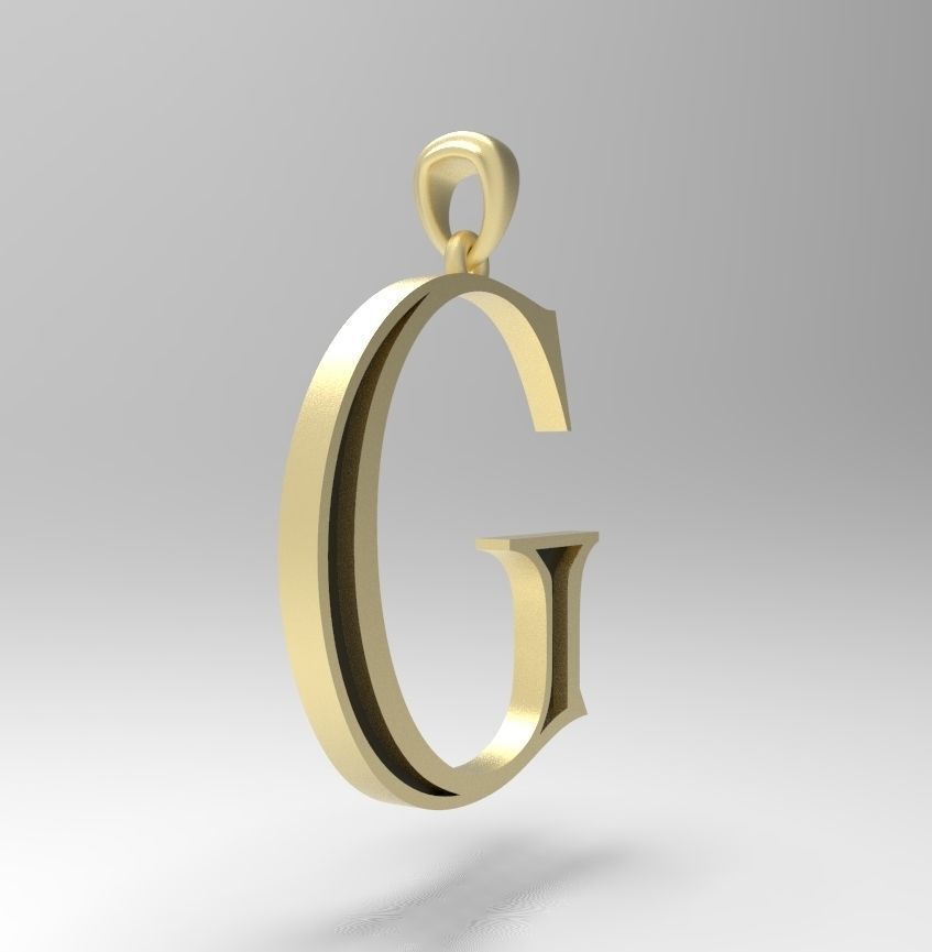 Alphabet Latin G 3D print model_17