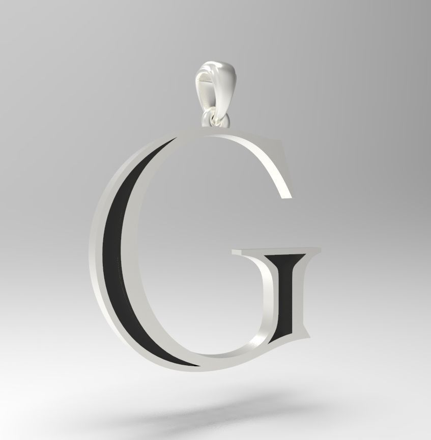 Alphabet Latin G 3D print model_21