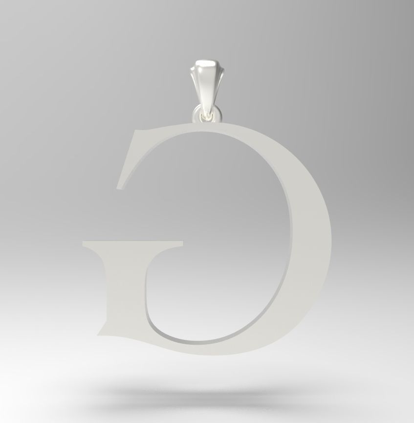 Alphabet Latin G 3D print model_2