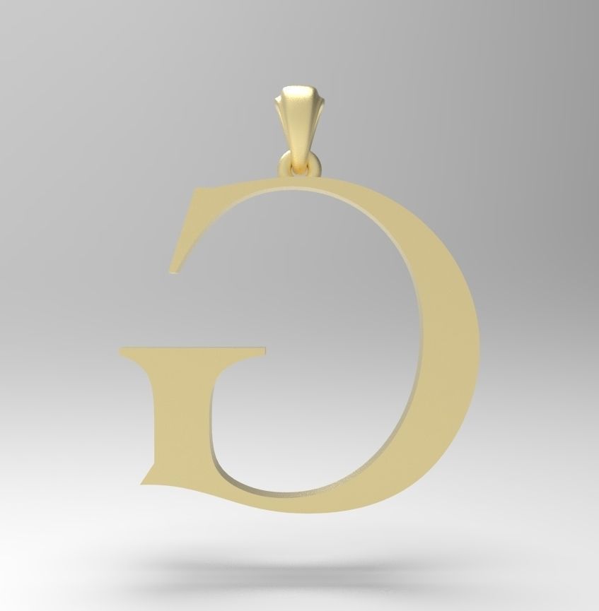 Alphabet Latin G 3D print model_1