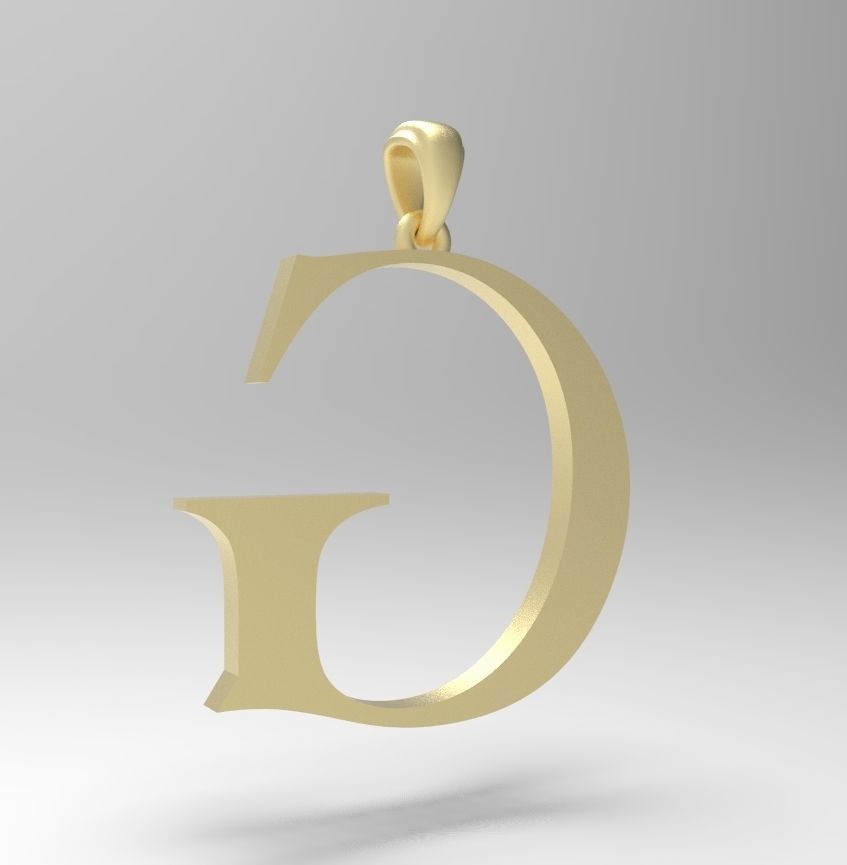 Alphabet Latin G 3D print model_6