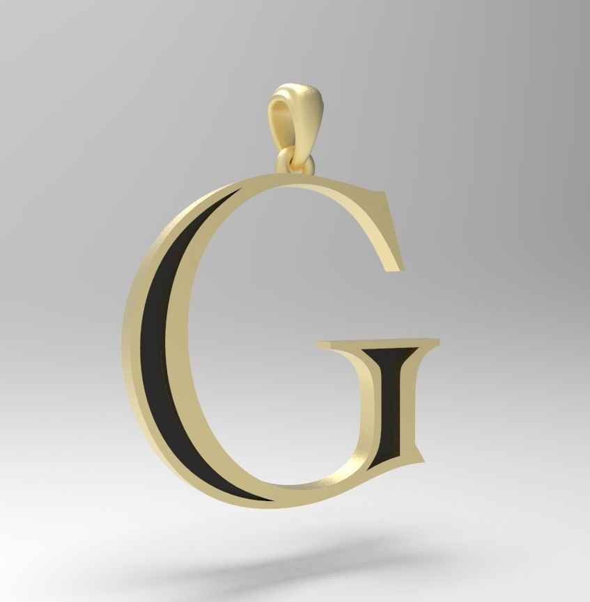Alphabet Latin G 3D print model_20