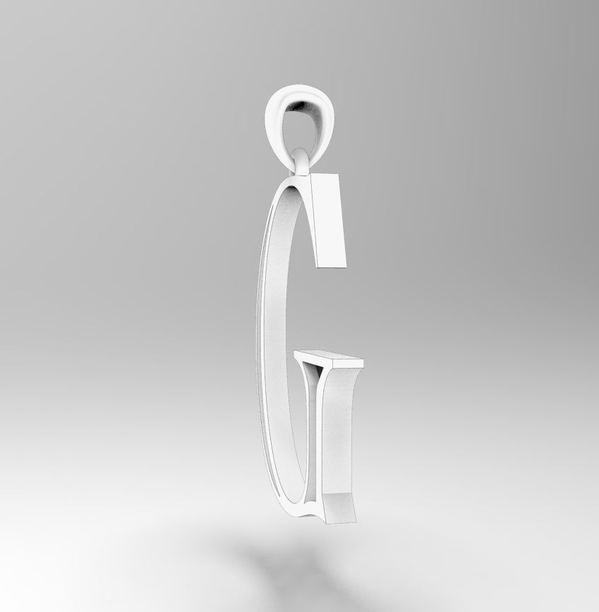 Alphabet Latin G 3D print model_22