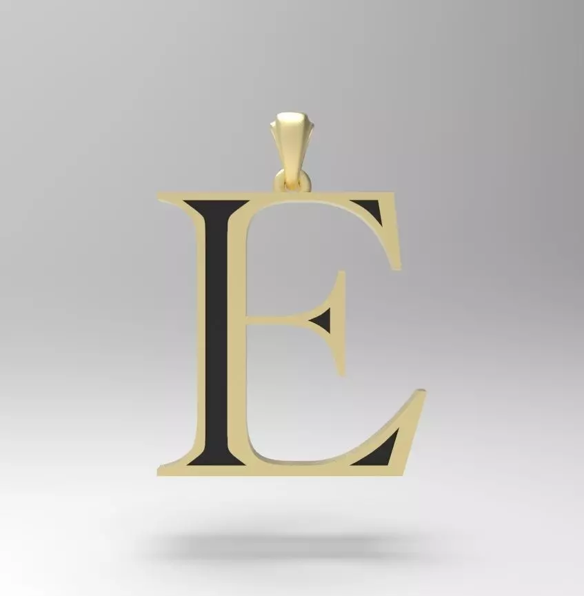 Alphabet Latin E 3D print model