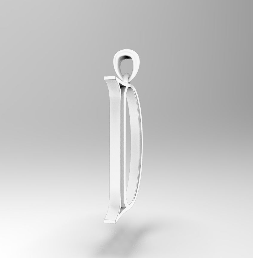 Alphabet Latin D 3D print model_18