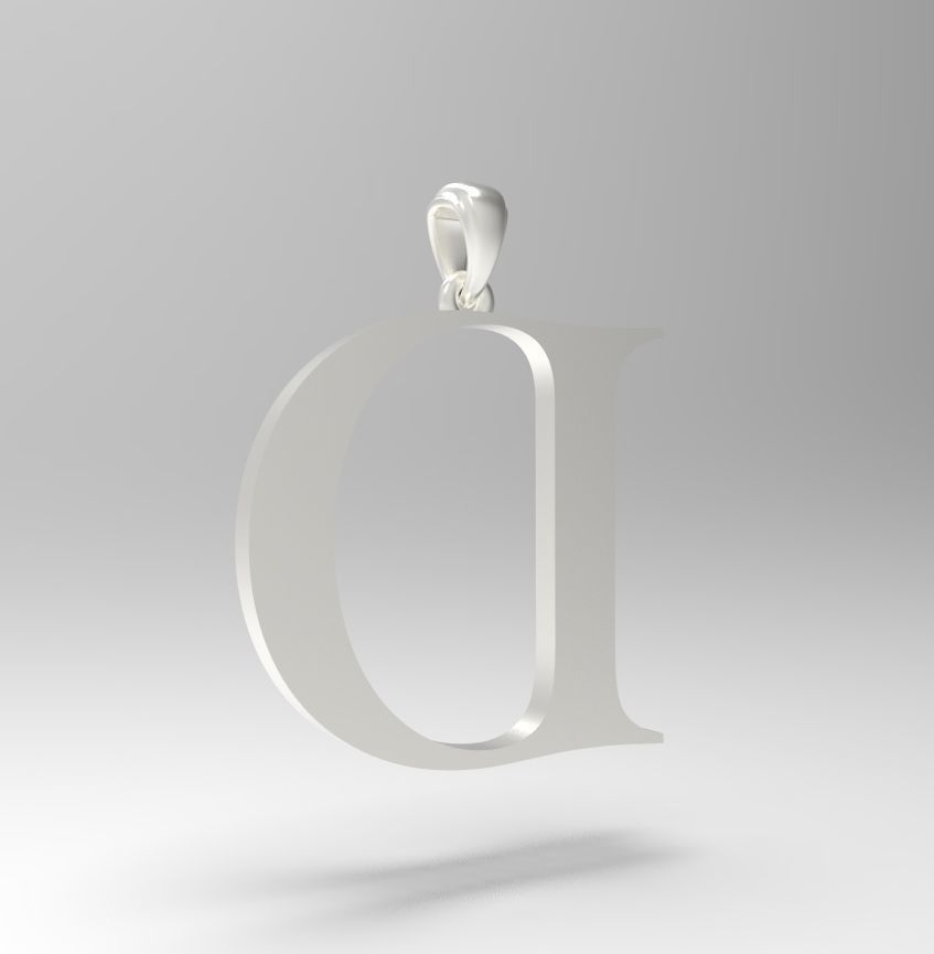 Alphabet Latin D 3D print model_28