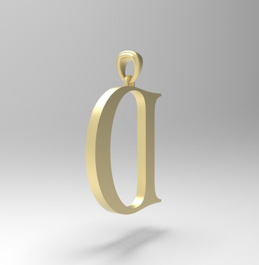 Alphabet Latin D 3D print model_3