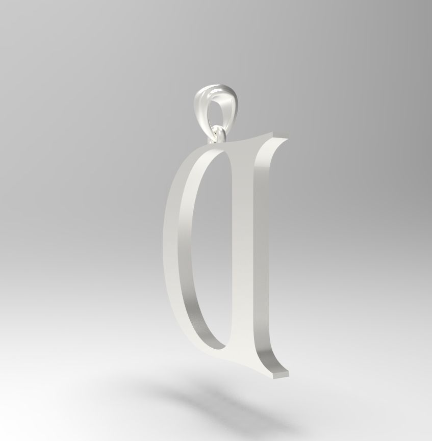 Alphabet Latin D 3D print model_20