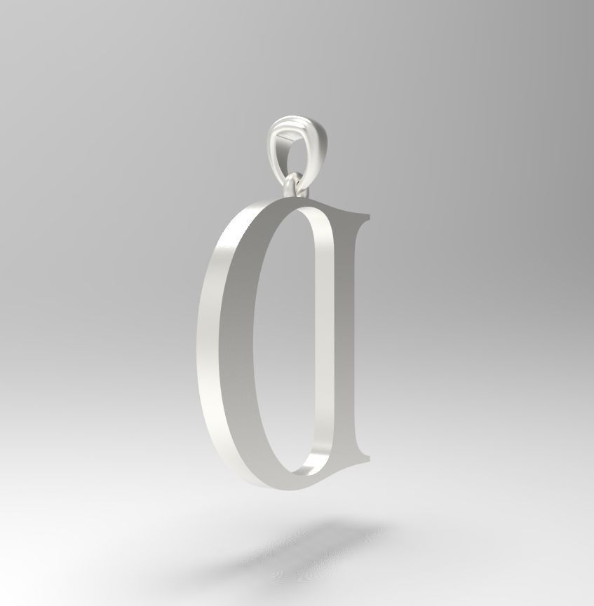 Alphabet Latin D 3D print model_27