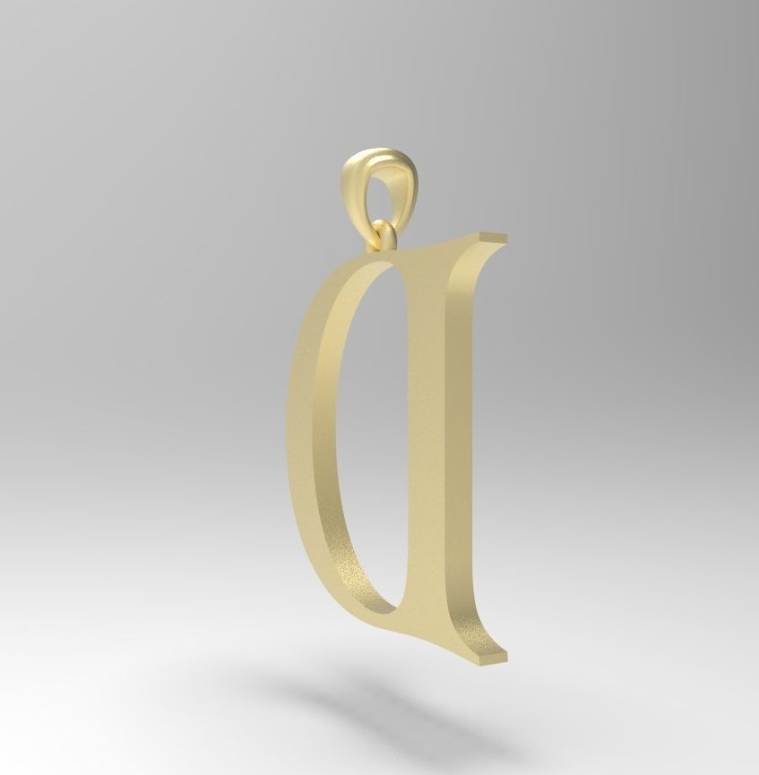 Alphabet Latin D 3D print model_5