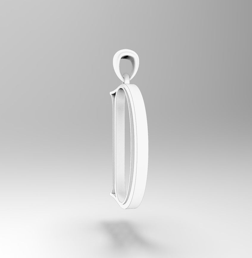 Alphabet Latin D 3D print model_14