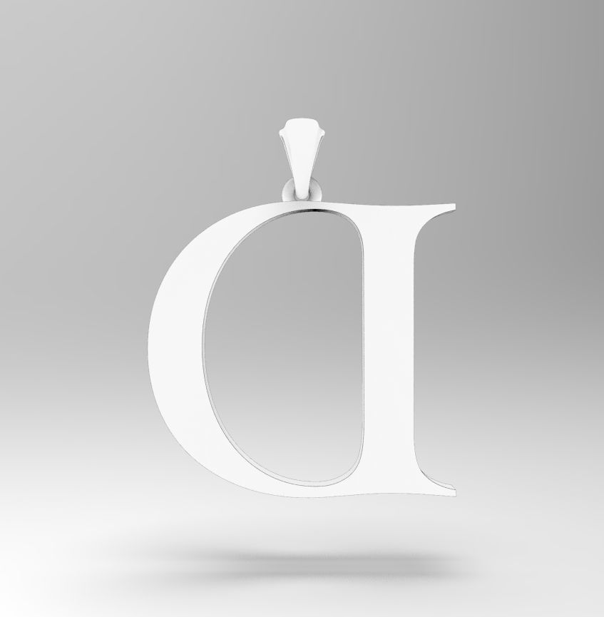 Alphabet Latin D 3D print model_16