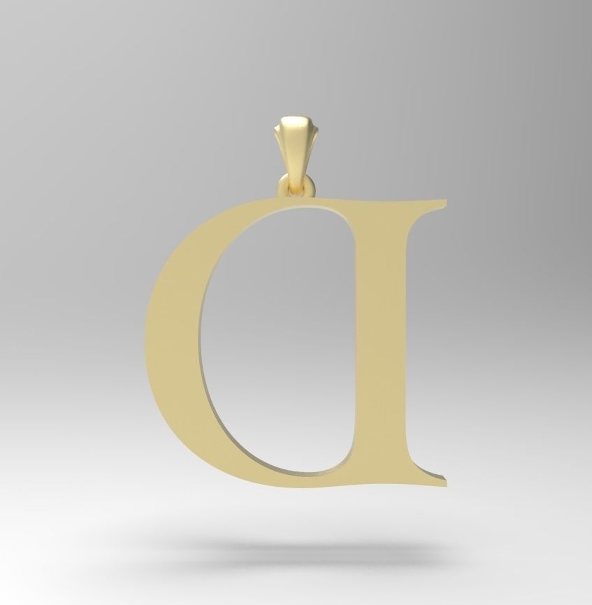 Alphabet Latin D 3D print model_1