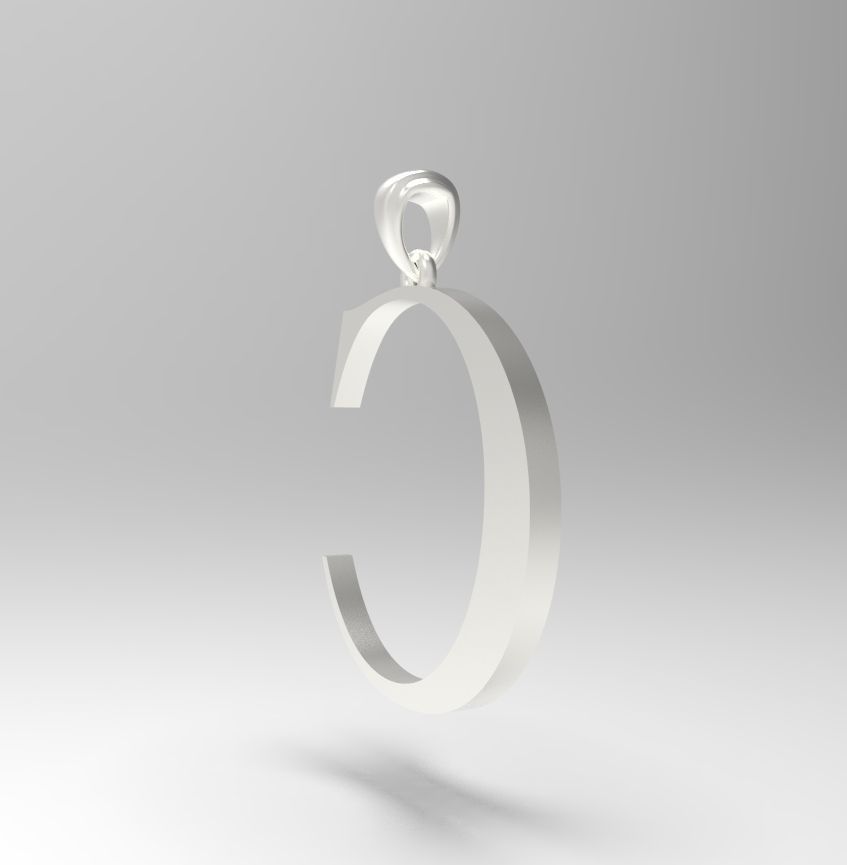 Alphabet Latin C 3D print model_20