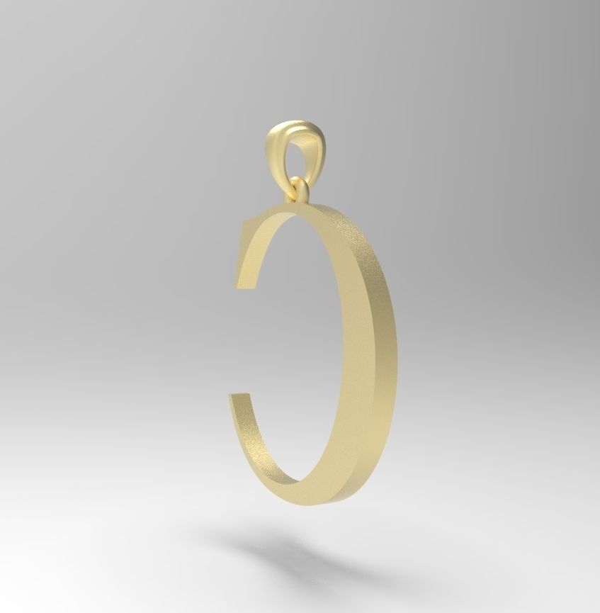 Alphabet Latin C 3D print model_5