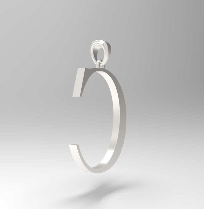 Alphabet Latin C 3D print model_27