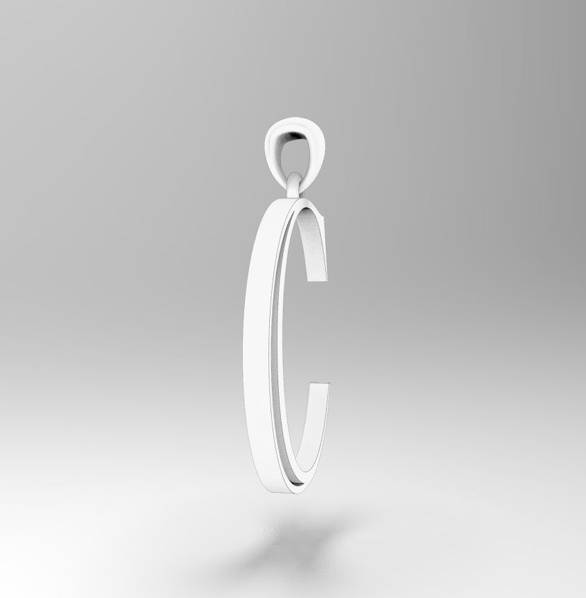 Alphabet Latin C 3D print model_18