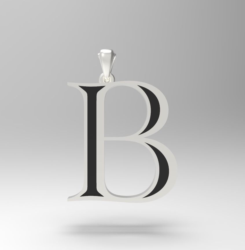 Alphabet Latin B 3D print model_23