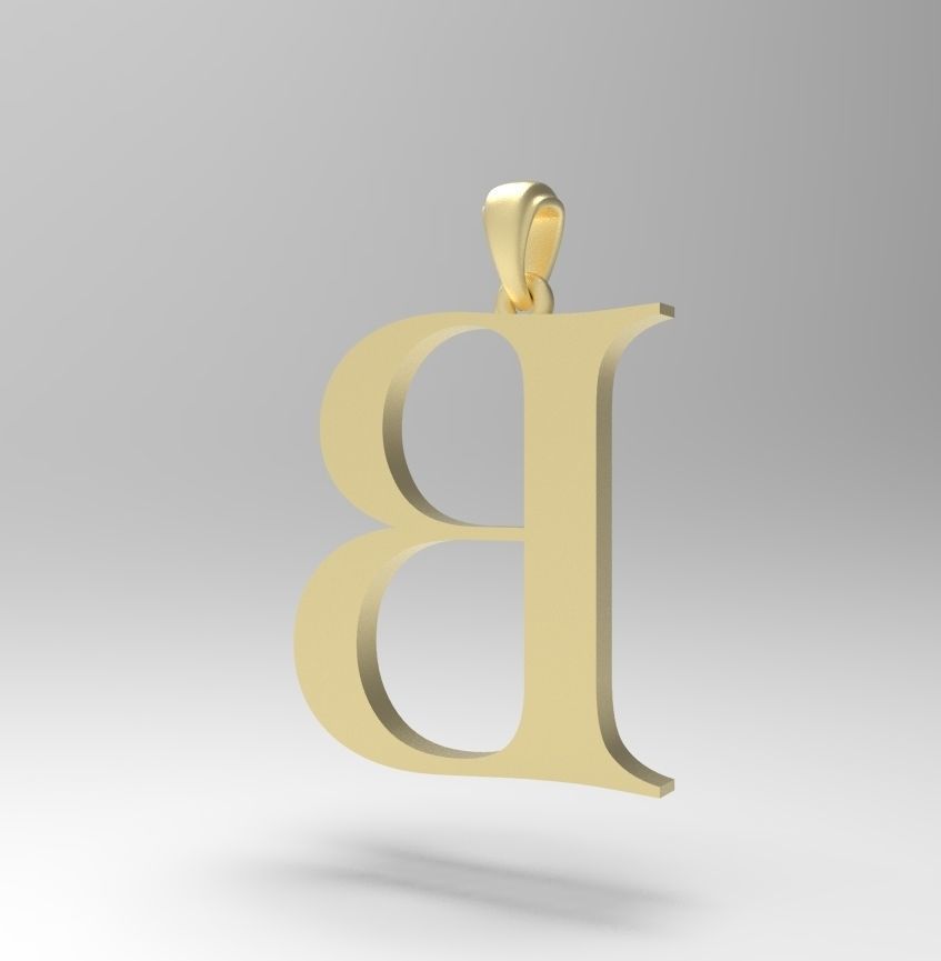 Alphabet Latin B 3D print model_2