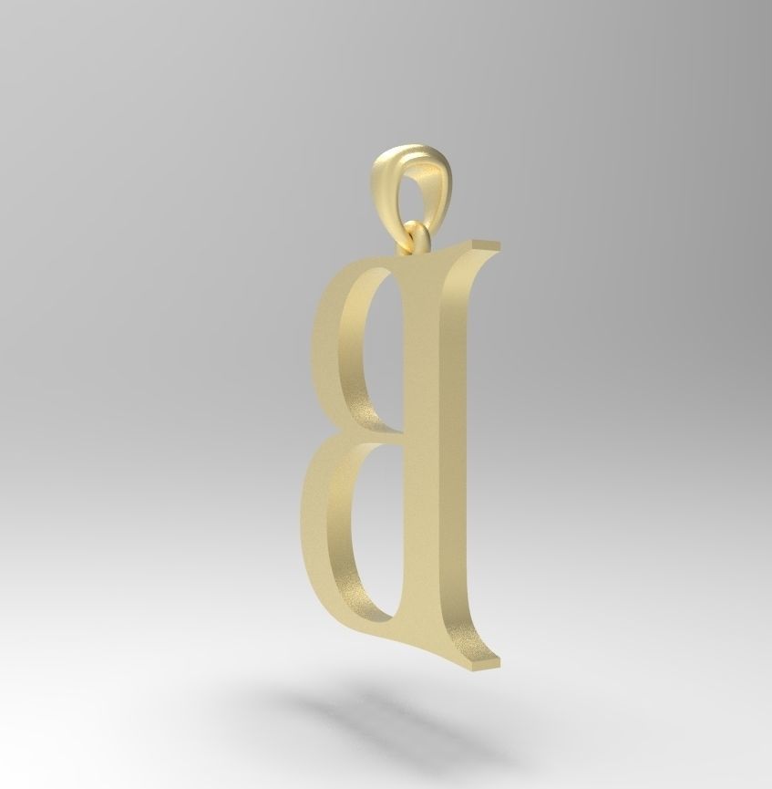 Alphabet Latin B 3D print model_5