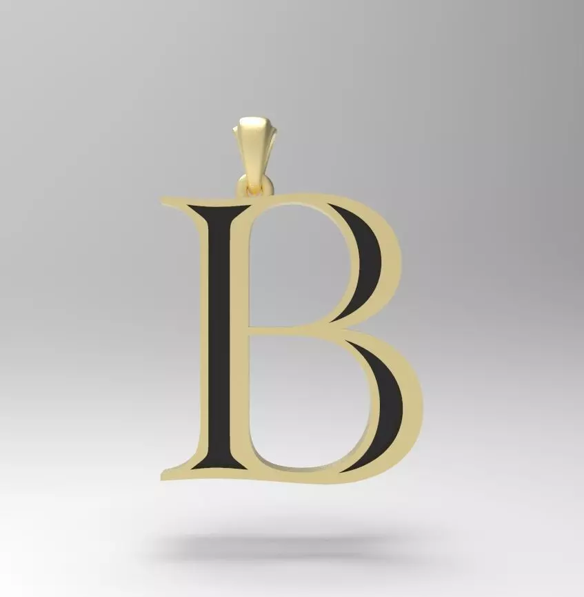 Alphabet Latin B 3D print model_0