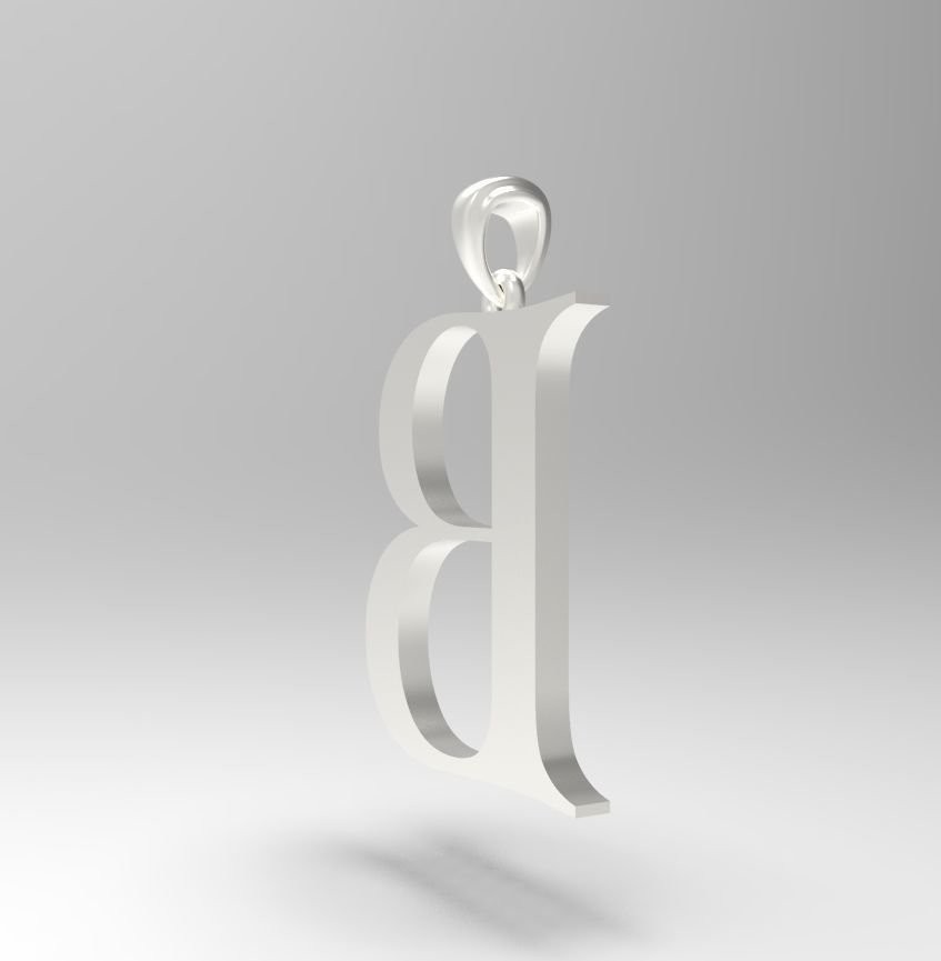 Alphabet Latin B 3D print model_20
