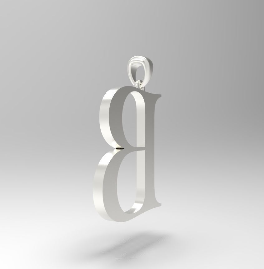 Alphabet Latin B 3D print model_27