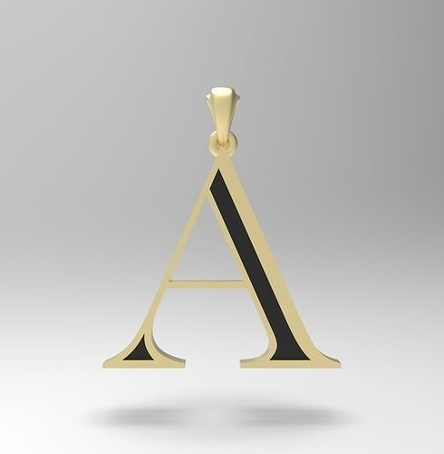 Alphabet Latin A 3D print model