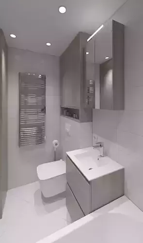 Simple but cozy bathroom