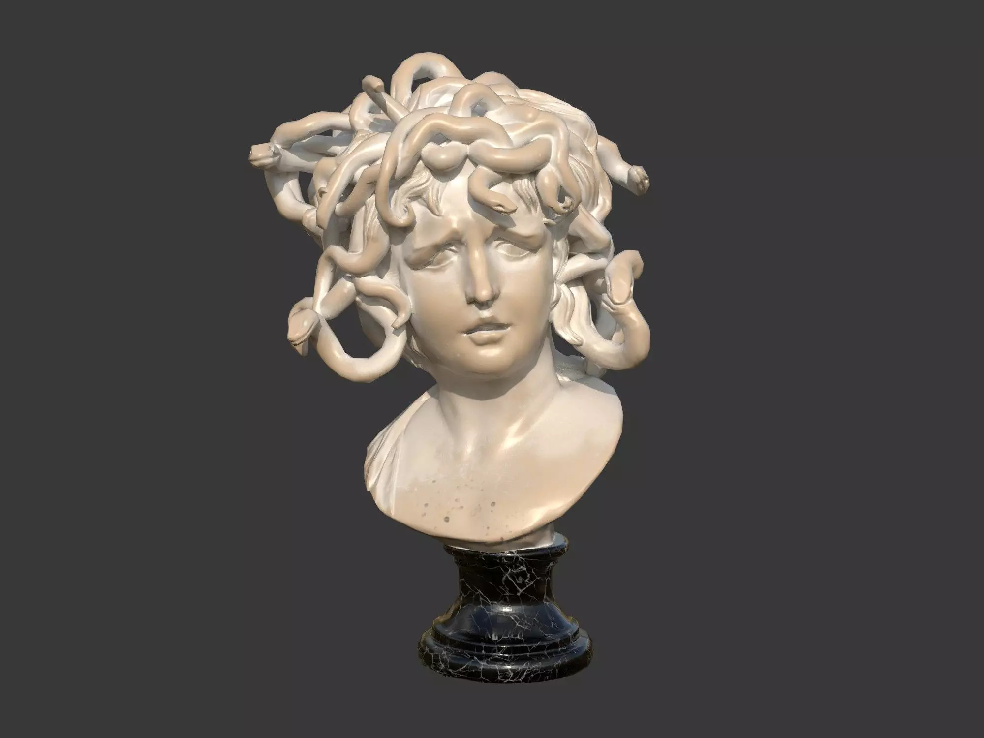 Medusa by Bernini Low-poly 3D model_0