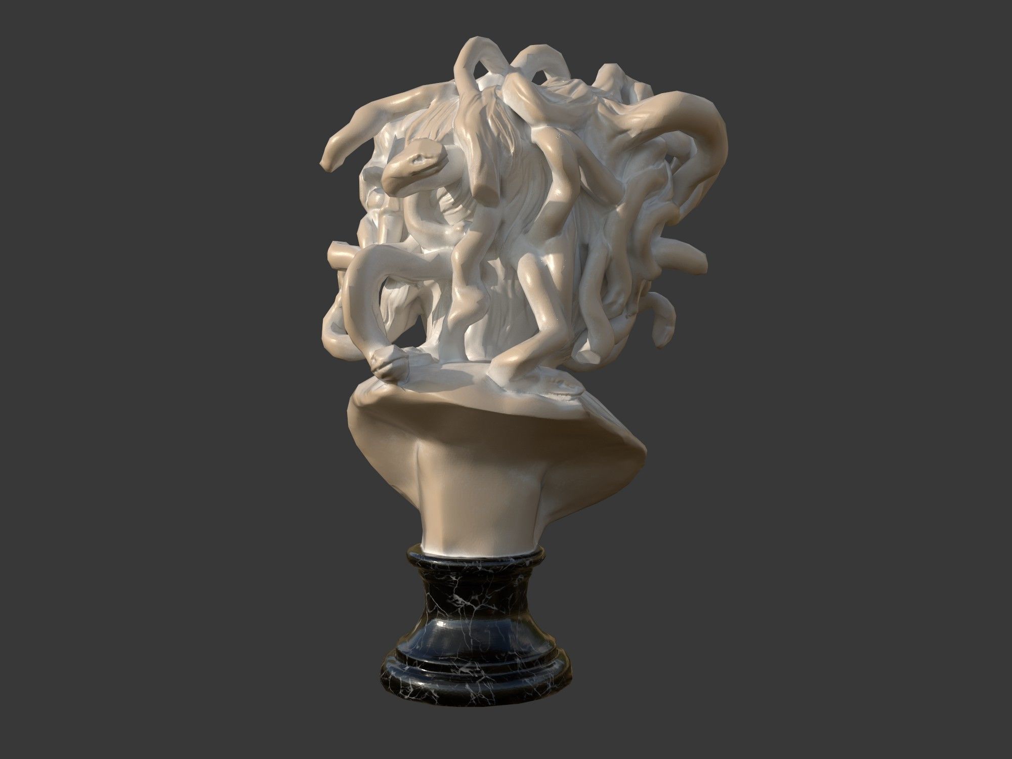 Medusa by Bernini Low-poly 3D model_4