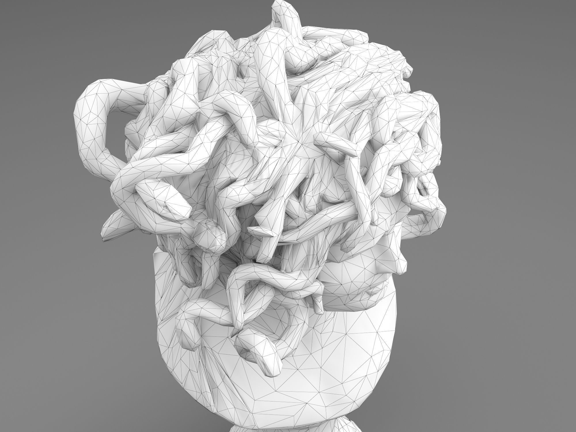 Medusa by Bernini Low-poly 3D model_14