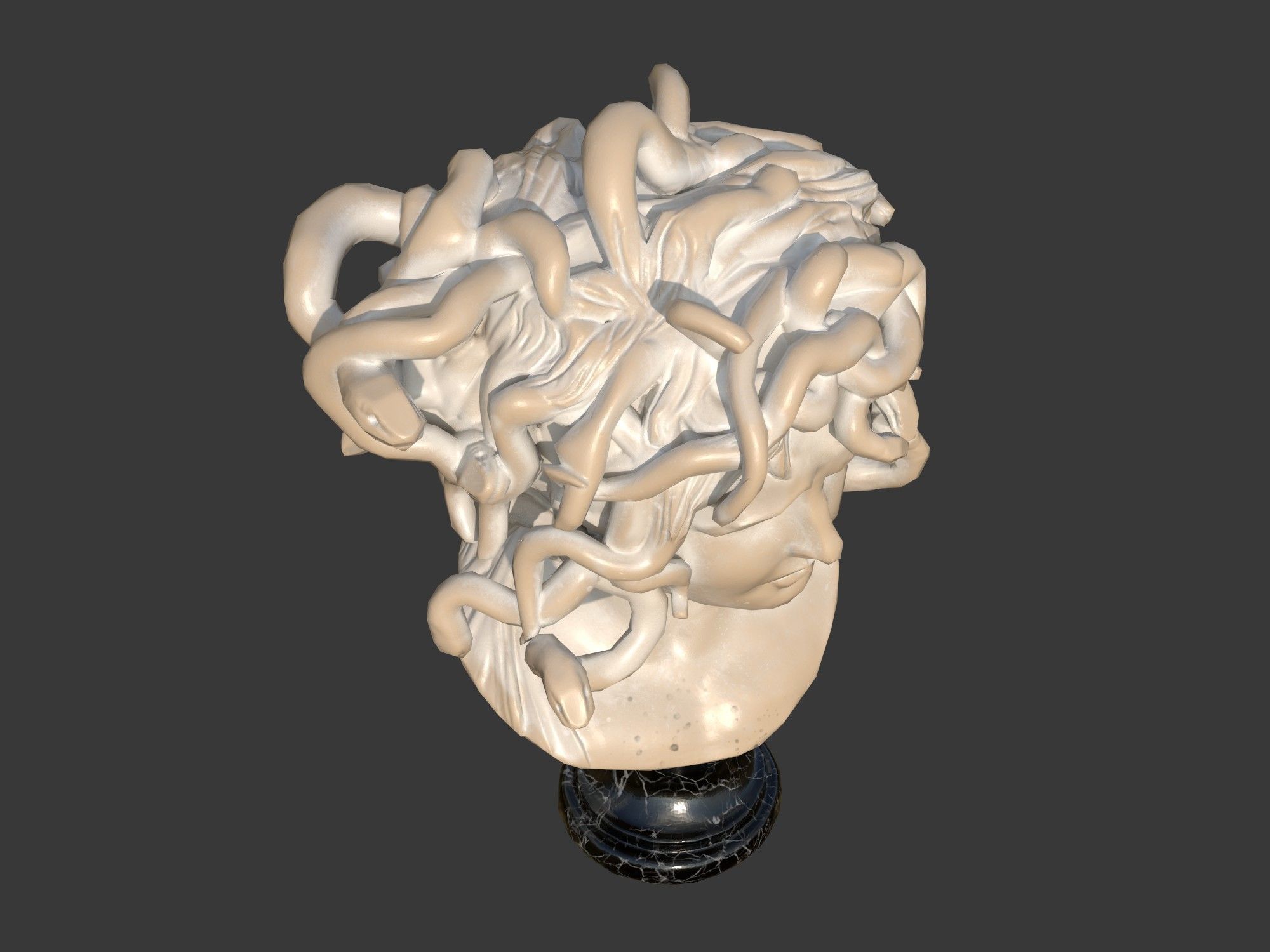 Medusa by Bernini Low-poly 3D model_8